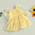 thumbnail image 5 of Douhoow Baby Girl Daisy Dress 6 12 18 24 Months 3 Years Elegant Long Sleeves Mesh Tulle Loose Dress, 5 of 9
