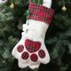 thumbnail image 4 of Pink Colgador de medias navideñas para gatos, bolsa de medias con pata de gato grande de arpillera personalizada, accesorios de regalo para mascotas para fiestas navideñas, 4 of 4