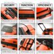 thumbnail image 3 of Juego de equipaje TRAVELARIM Hard Shell con ruedas giratorias, 4 piezas, naranja, 3 of 9