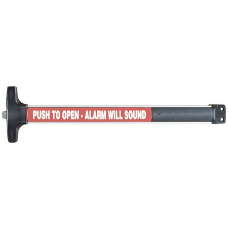 

Detex V40 EB LD 628 99 36 Value Series Wide Stile Rim Exit Device Less Dogging 99 Surface Strike Battery Operated Alarm 36 In Device Satin Aluminum Clear Anodized