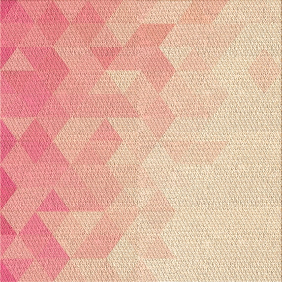 Ahgly Company Indoor Square Patterned Deep Peach Orange Area Rugs, 4' Square