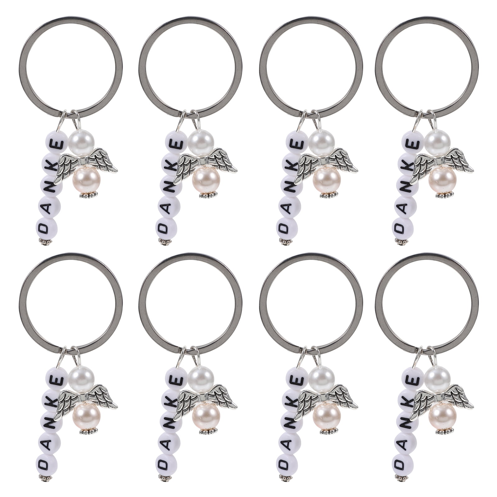 10Pcs Angel Wing Keychains Car Bag Pendants Wedding Birthday Gift Key