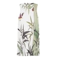thumbnail image 3 of Bamboo Ink Painting Spring Summer Dresses for Women Fashion T-shirt Dress Casual Sleeveless Loose Sundress with Pockets, 3 of 5