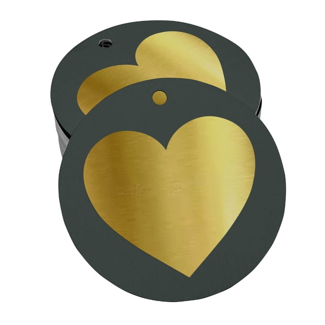 Inkdotpot Pack Of 50 Real Gold Foil Paper Tags Made With Love Wedding Favor Hang Tags