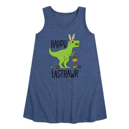 

Instant Message - Happy Eastrawr - Toddler and Youth Girls A-line Dress