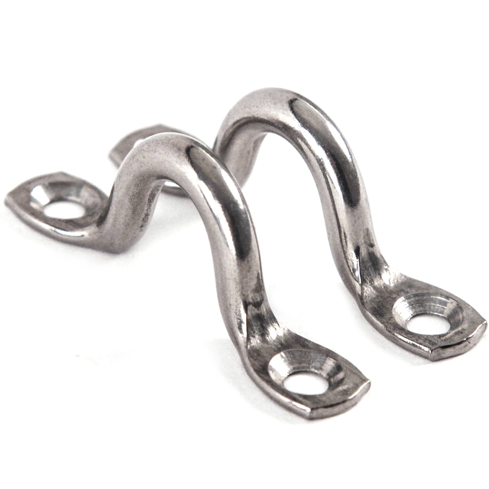 Red Hound Auto 2 Stainless Steel 316 Oblong Pad Eye Straps Wire Plate