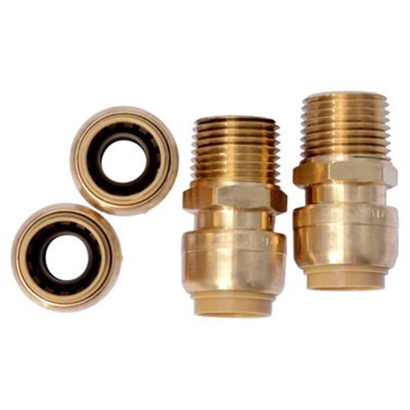 Pipe Fitting, Connector, 1/2 x 1/2-In. MNPT, 4-Pk. U120LFA4