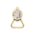 thumbnail image 1 of Grey Polluted Dirty Rough Paper Texture Beer Bottle Cap Opener Stainless Steel Key Chain, 1 of 3