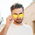 thumbnail image 4 of Replio Men's And Women's Fashion Polygon Sunglasses Lightweight Metal Frame Glasses Gifts Ideas, 4 of 4