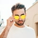 thumbnail image 5 of Gafas de sol poligonales de moda para hombre y mujer con montura metálica ligera, 5 of 6