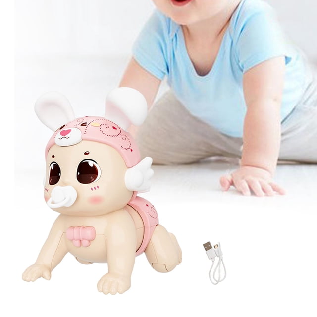 Juguete para Gatear para Bebés CUTICAT Animales Iluminado Educación Temprana Conejo Rosa