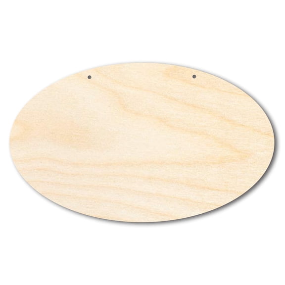 Unfinished Oval Door Hanger | DIY Craft Cutout | Door Hanger 20" / 1/2"