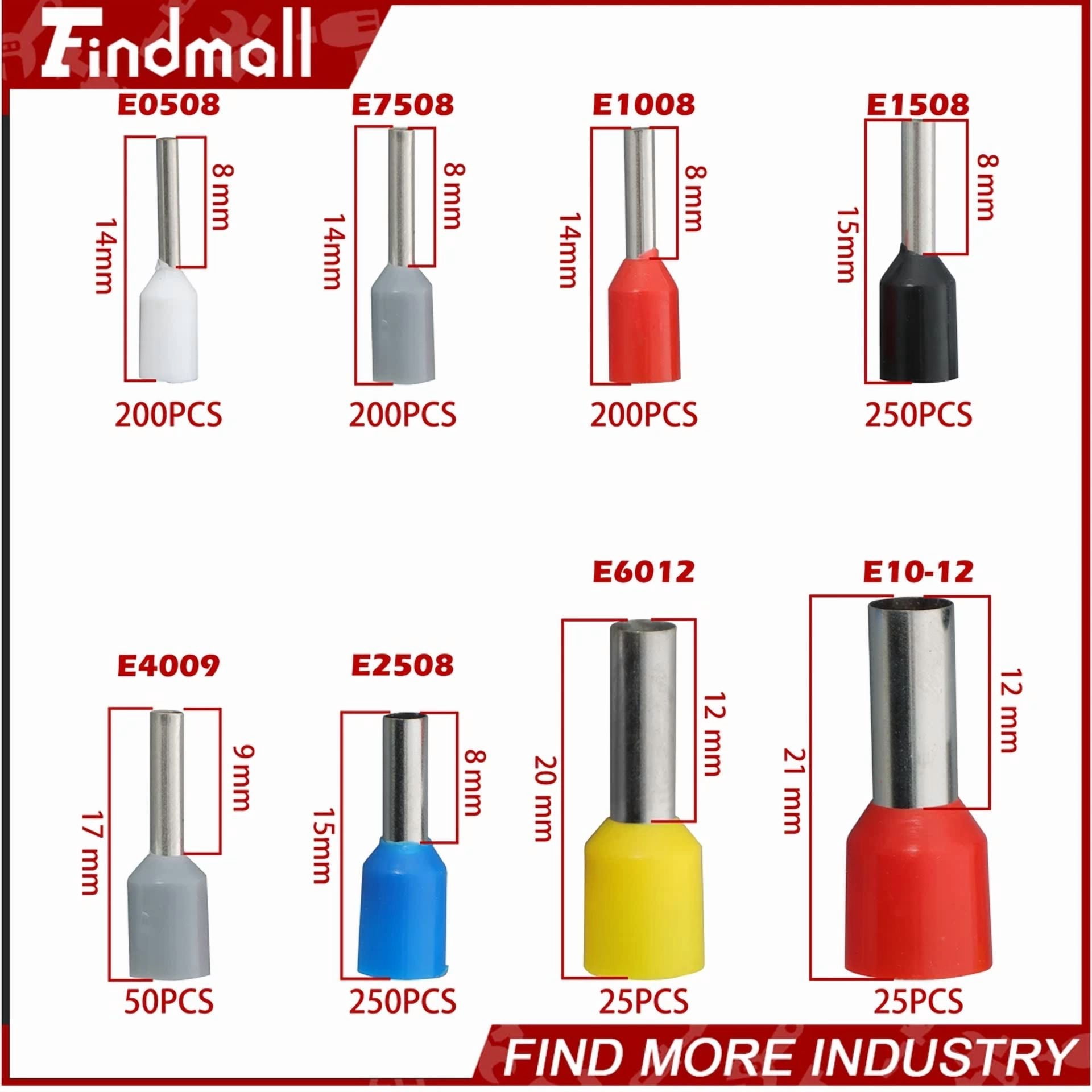 CRESTIN- Findmall Awg 23-7 Self-Adjustable Ferrule Crimping Tool Kit W/ 1200Pcs Ferrules