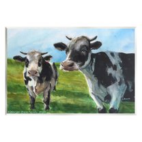 Stupell Industries Cows in Pasture Landscape Animals & Insects Painting Unframed Art Print Wall Art, 15 x 10