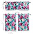 thumbnail image 6 of Kitchen Curtains and Valance Set 36 Inch Tier Pioneer Colorful Floral 3 Pieces Set Dining Room Small Curtain Drapes Cafe Curtains Valance for Home Decor Rod Pocket, 6 of 6