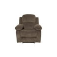 thumbnail image 6 of Lifestyle Furniture Rual 3-Pieces Grid Cloth Recliner Sofa Set in Taupe/Brown, 6 of 6