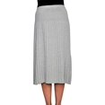thumbnail image 5 of Michael Kors Women's Cotton Blend Jersey Knit Midi Pleated Skirt (Pearl Heather, X-Small), 5 of 5