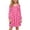 Hot Pink, variant on Auroural Girl'S Round Neck Long Sleeves Dress Homewear Sleeping Dress Kids