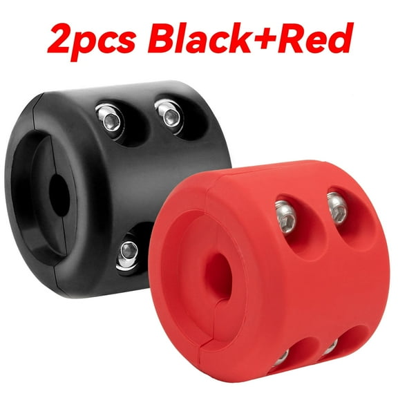 XUKEY 2PCS Winch Cable Hook Stopper Rubber Rope Line Saver Bump Stop AT Black Red