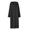 Black, variant on Womens Bathrobe Winter Solid Color V Neck Long Sleeve Soft Cozy Warm Sleepwear with Side Pockets,L