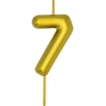 thumbnail image 2 of Hltser Birthday Candles Numbers 2.36 inch Party Cake Topper 1 Piece (Brown  Number 6), 2 of 6