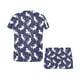 thumbnail image 4 of Conjunto de pijama corto para mujer con estampado de unicornio LKS305, 4 of 4