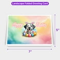 thumbnail image 5 of Happy Easter Dalmatian with Bunny Ear Headband and Flowers 7x5in Folded Greeting Card Dog Lover Single Note Card with Envelope - 13001, 5 of 5