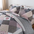 thumbnail image 4 of Juego de cama HoneiLife, edredón extragrande, 305 x 305 cm, color gris, 4 of 9