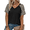 Leopard-Print, variant on WellSize Plus Size Womens T Shirts Color Block V Neck Tops Casual Summer Short Sleeve Tunic Blouses