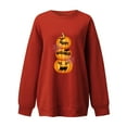 thumbnail image 4 of HKEJIAOI Halloween Hoodies for Femmes Manches Longues Col Rond Imprimé Graphique Moderne Halloween Célébration Esthétique Rouge-3, 4 of 4