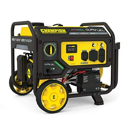 Champion Power Equipment 201052 4750/3800-Watt Dual Fuel Portable Generator with Electric Start  Wheel Kit