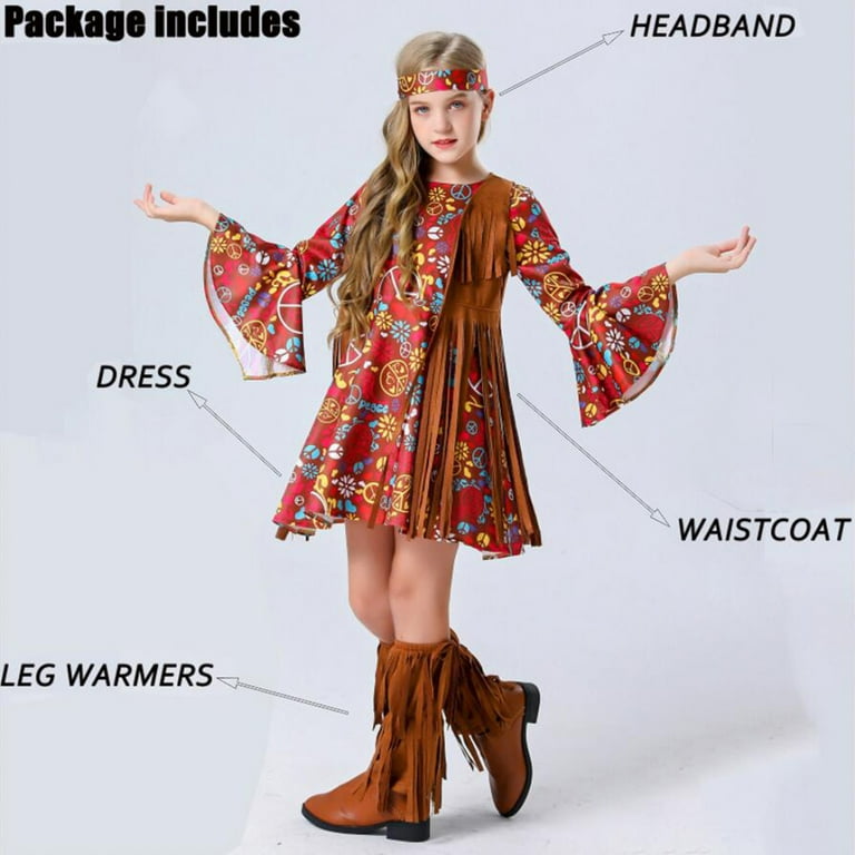 Girls Hippie Set 12 Month Girl Clothes Disco Party Dress Mens Button up Long Sleeve Peace Loving Outfit Trendy Clothes for Teen Girls Crop Top Pants Walmart