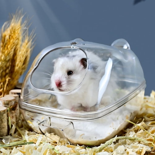 New Small Animal Hamster Sauna Sand Bath Room Bathing Bathroom Potty Plastic 