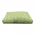 thumbnail image 4 of Abstract Pet House, Polka Dots and Checkered Pattern Textured Patchwork Simplistic Art, Outdoor & Indoor Portable Dog Kennel with Pillow and Cover, 5 Sizes, Lime and Pale Green, by Ambesonne, 4 of 5