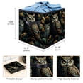 thumbnail image 3 of Owl Foldable Clothes Storage Box with Handle, 10.8"x10.5"x10.6", Large Capacity Storage Bin Basket, 3 of 6