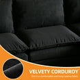 thumbnail image 6 of Craftian Sectional Sofa with Ottoman, 108" L Shape Modern 4 Seat Cloud Couch with Pillow-Armrest, Black, 6 of 10