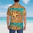 thumbnail image 4 of Fotbe Starfish And Seashell 1 Camisa Hawaiana para Hombre Unisex – Camisa Casual de Verano con Botones de Manga Corta de Algodón y Lino,X-Large, 4 of 7