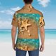 thumbnail image 4 of Balery Starfish And Seashell 1 Camisas hawaianas de manga corta para hombre, camisas playeras de corte holgado, camisas de vacaciones con botones,3X-Large, 4 of 7