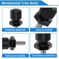 thumbnail image 4 of Tornillos para Parabrisas Unique Bargains para Harley Davidson Touring Street Glide/ Street Glide Specials 14-24 1 Tornillo Largo 2 Tornillos Cortos Aleación de Aluminio Negro, 4 of 6