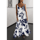 thumbnail image 4 of Vestido Maxi Bohemio de Verano con Tirantes Finos, Sin Mangas, Cuello en V, Floral, para Mujer, para Vacaciones, , Talla M, 4 of 10