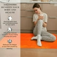 thumbnail image 3 of 2 Pieces Kitchen Rugs, Abstract Anti Fatigue Non Slip Foam Cushioned Orange Tangerine Graffiti Art Comfort Indoor Floor Mat Runner Rug Set for Laundry Office Sink Bathroom (17"x48"+17"x24"), 3 of 4