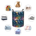 thumbnail image 4 of Rateoe Undersea Animals Pattern Round Laundry Hamper Basket, Tall Hamper Basket for Blanket Storage, Nursery Clothes Hamper for Laundry in Bedroom and College Dorm-Medium, 4 of 6