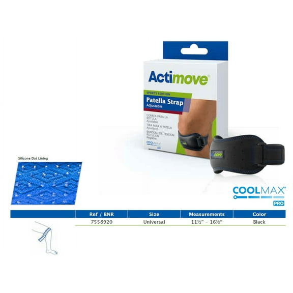 Actimove Patella Strap Adjustable Universal, Black