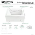 thumbnail image 5 of Aqua Eden VTAM4832R22D 48-Inch Acrylic Rectangular 3-Wall Alcove Tub, Right Hand Drain and Anti-Skid Surface in Glossy White, 5 of 9