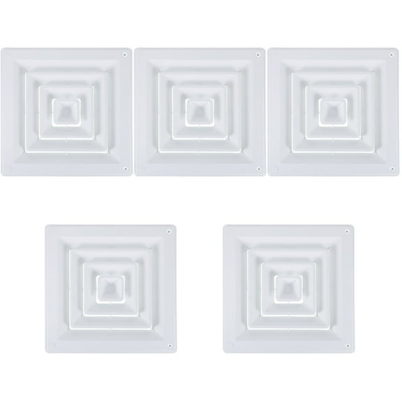 5pcs Air Supply Register Drop Ceiling HVAC Supply Grille Air Vent Covers for Vent Connection