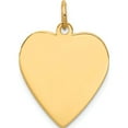 thumbnail image 1 of 14K Yellow Gold Plain .013 Gauge Engravable Heart Disc Charm (24 X 20) Made In United States xm196/13, 1 of 5