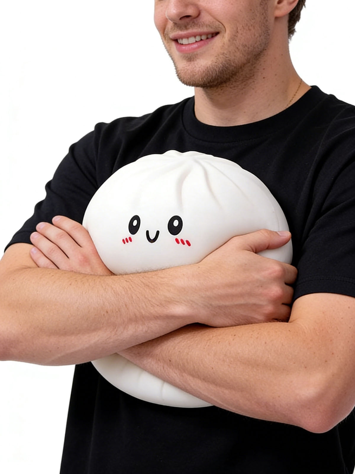Giant Dumpling Squishy 10 Inch Jumbo Dumpling Stress Ball Soft Squeeze Decompression Dough Anxiety Relief Fidget Toy