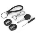 thumbnail image 4 of Keys Motorcycle Uncut Copper Blade Ignition Key Carbon Fiber Style Housing Lanyard Prevent Losing, 4 of 8