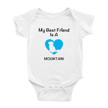

My Best Friend is A Mountain Dog Funny Baby Romper Newborn Clothes Outfits