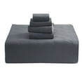 thumbnail image 4 of Clara Clark Ensemble de Courtepointe 5 Pcs, Couvre-Lit Tissage Ellipse Style Moderne, Gris, Très Grand Lit, 4 of 4